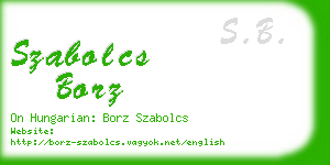 szabolcs borz business card